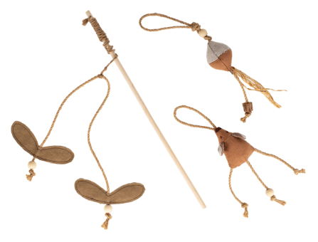 azoona® ECO Katzenspielangel Trio ca. 28cm 