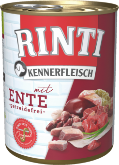 RINTI KENNERFLEISCH mit Ente für Hunde 12 x 800 g 