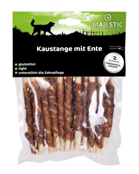 MAJESTIC Kaustange mit Ente für Hunde 200 g 