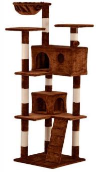 SILVIO DESIGN Kratzbaum Marley ca. 60 x 60 x 150 cm, braun-beige 