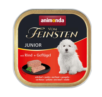 animonda vom Feinsten Junior mit Rind, Geflügel für Hunde 22 x 150 g 