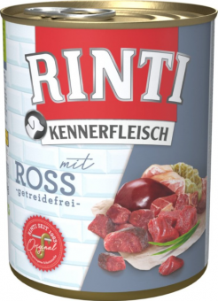 RINTI KENNERFLEISCH mit Ross für Hunde 12 x 800 g 