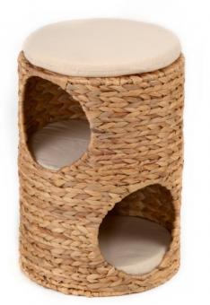 SILVIO DESIGN Katzenkratztonne ca. 32 x 32 x 47 cm, braun-beige 