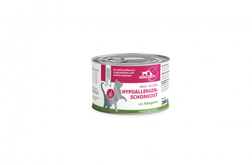 ANIMAL HEALTH Hypoallergen-Schonkost mit Känguru für Katzen 6 x 200 g 