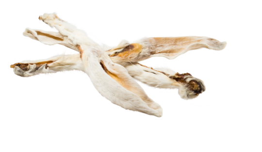 PURE INSTINCT Kaninchenohren mit Fell für Hunde 100 g 