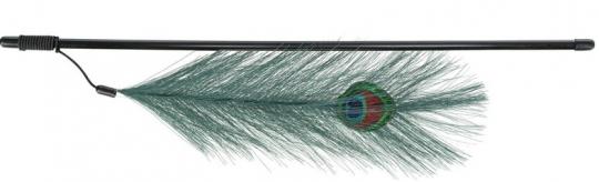 TRIXIE Spielangel Pfauenfeder 47 cm 