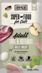 MAC's SUPER FOOD mit Ente, Geflügel für Katzen 12 x 100 g 