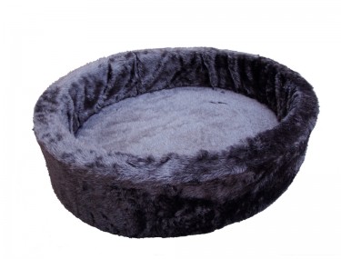 Nobby Hunde-Plüschbett 80cm in grau 