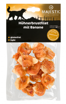 MAJESTIC Hühnerbrustfilet mit Banane für Hunde 70 g 