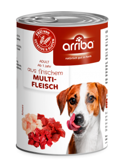 arriba mit Multifleisch für Hunde 6 x 400 g 