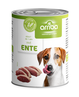 arriba mit Ente für Hunde 6x800g 