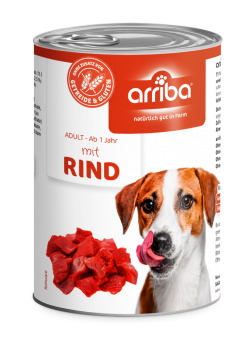arriba mit Rind für Hunde 6 x 400 g 