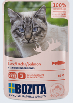 BOZITA mit Lachs für Katzen 12 x 85 g 