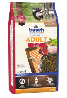 bosch mit Lamm, Reis für Hunde 1 kg 