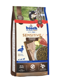 bosch SENSITIVE mit Ente, Kartoffel für Hunde 1 kg 