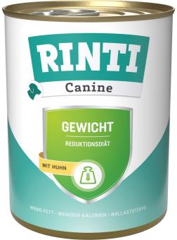 RINTI CANINE Gewicht, Reduktionsdiät mit Huhn für Hunde 6 x 800 g 