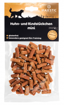 MAJESTIC Huhn- und Rindstückchen mini für Hunde 70 g 