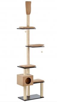 SILVIO DESIGN XXL-Kratzbaum Bashira ca. 46,5 x 73 x  230-260cm, beige 