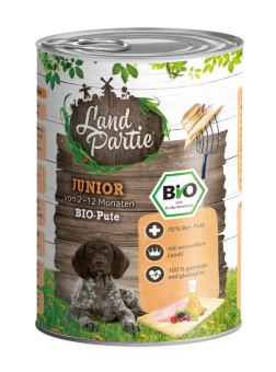 LandPartie Bio Junior mit Pute, Mangold  6 x 400 g 
