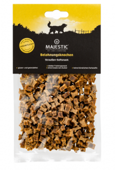 MAJESTIC Belohnungsknochen Straußen-Softsnack für Hunde 150 g 