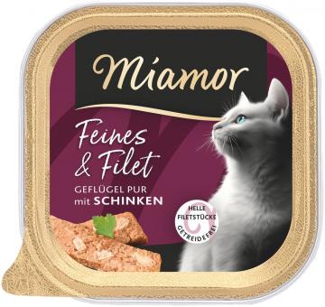 Miamor Feines & Filet mit Geflügel und Schinken für Katzen 16 x 100g 