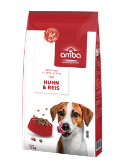 arriba MAXI mit Huhn, Reis für Hunde 12 kg 