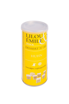 LILOU & ÉMILE Snack-Dessert mit Hühnerfleisch für Katzen 28 g 