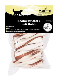 MAJESTIC Dental Twister S mit Huhn für Hunde 240 g 