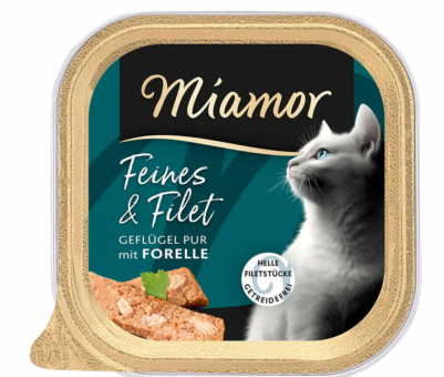 Miamor Feines & Filet mit Geflügel und Forelle für Katzen 16 x 100 g 