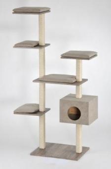 SILVIO DESIGN Kratzbaum Cosy ca. 50 x 110 x 175 cm, grau-weiß 