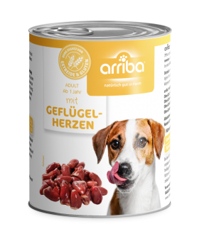 arriba mit Geflügelherzen für Hunde 6 x 800 g 