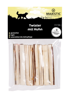 MAJESTIC Twister mit Huhn für Hunde 200 g 