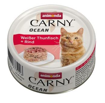 animonda CARNY OCEAN mit weißem Thunfisch, Rind für Katzen 12 x 80 g 