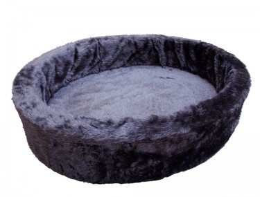 Nobby Hunde-Plüschbett 90cm in grau 