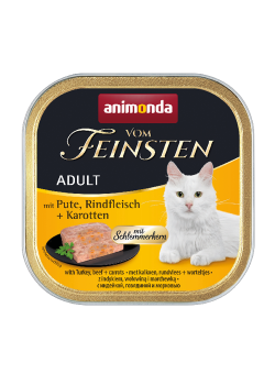 animonda VOM FEINSTEN mit Pute, Rindfleisch und Karotte für Katzen 32 x 100 g 