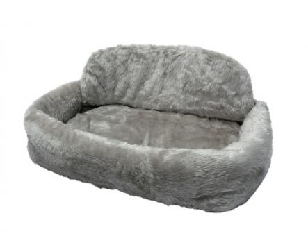 SILVIO DESIGN Tiersofa de Luxe mit Kissen Gr. L ca. 65 x 90 x 24 cm, grau 