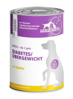 Animal Health Hund Adult 6x400g Diabetes/Übergewicht mit Huhn 