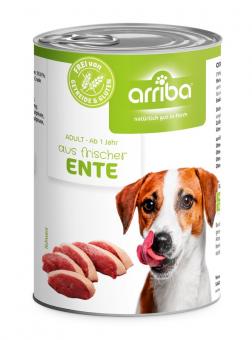 arriba mit Ente für Hunde 6x400g 