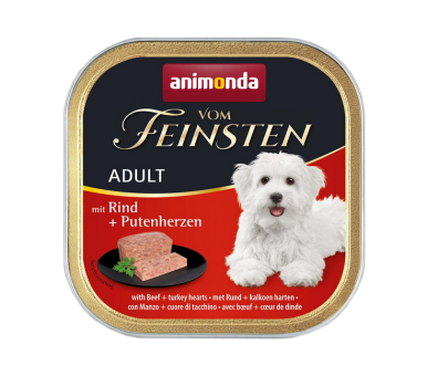 animonda VOM FEINSTEN mit Rind, Putenherzen für Hunde 22 x 150 g 