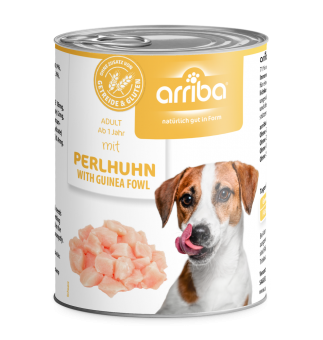 arriba mit Perlhuhn für Hunde 6 x 800 g 
