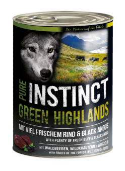 PURE INSTINCT GREEN HIGHLAND mit Rind, Black Angus für Hunde 6 x 800 g 