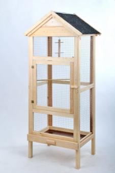 BIRD DREAM Holzvoliere mit Bitumen-Dach 