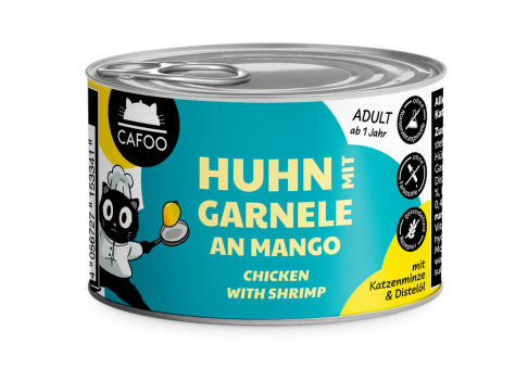 CAFOO mit Huhn, Garnele an Mango für Katzen 6 x 200 g 