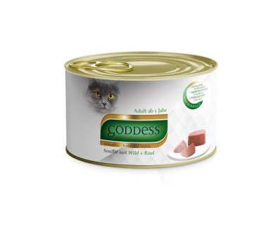 GODDESS Soufflé mit Rind, Wild für Katzen 12 x 85 g 