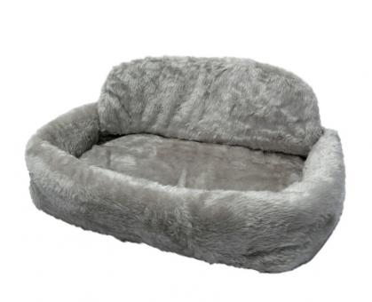 SILVIO DESIGN Tiersofa de Luxe mit Kissen Gr. M ca. 45 x 75 x 21 cm, grau 