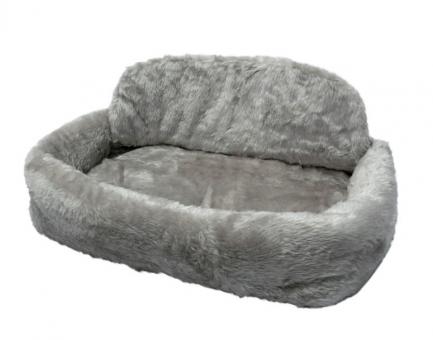 SILVIO DESIGN Tiersofa de Luxe mit Kissen Gr. S  ca. 35 x 55 x 15 cm, grau 