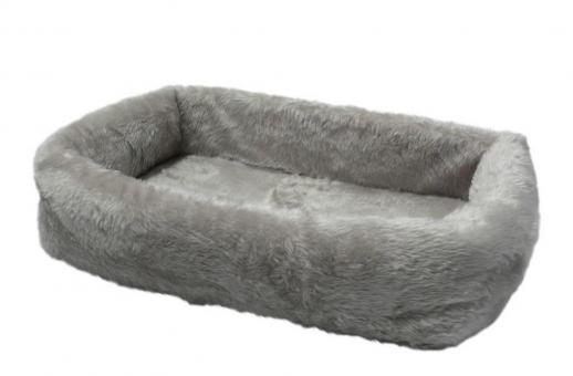 SILVIO DESIGN Tiersofa de Luxe 90 x 65 x 20 cm, grau 