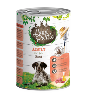 LandPartie mit Rind für Hunde 6 x 400 g 
