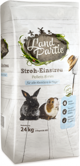 LandPartie Stroh-Einstreu Pellets 8 mm 60 l / 24 kg 