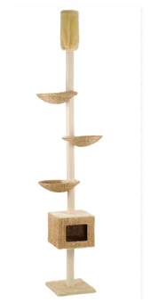 SILVIO DESIGN Kletterbaum Casa ca. 36 x 36 x 230 - 260 cm, beige 